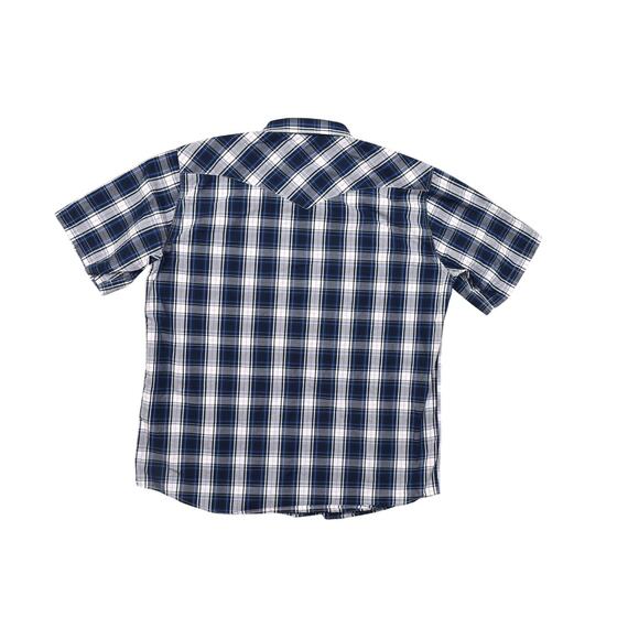 Double Pump Men's XL Multicolor Cotton Shirt Short Sleeve Pearl Snap - Picture 2 of 7